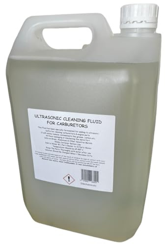 DWChemicals Ultrasonic Carburettor Engine Machine Parts Cleaning Fluid, Home or Professional Use On All Metals (5 Litre)