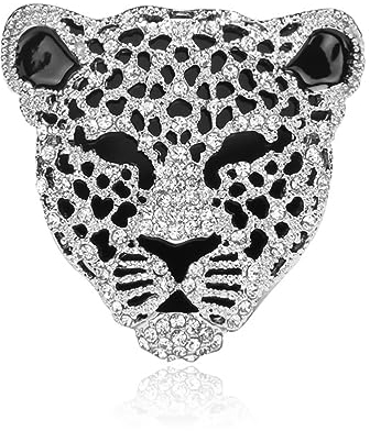 YAHOYA Hochwertiger Leopardenkopf Tiger Brosche Abzeichen Herren Anzug Pullover Anstecknadeln Mantel Revers Anstecknadel für Männer Frauen Accessoires