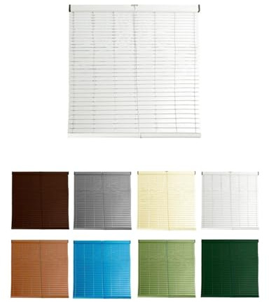 JARDIN202 - Persiana de PVC Alicantina con Polea Metálica | Persiana Enrollable | Estor Enrollable para Ventanas, Puertas, Salón y Cocina | 70 x 140 cm (Blanco)