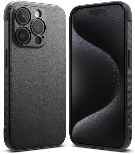 Ringke Onyx für iPhone 15 Pro Hülle, [Griffig] rutschfest Anti-Fingerabdruck Stoßfest Kratzfest Passgenau Stilvoll Handyhülle mit Präzisen Kameraausschnitten - Black