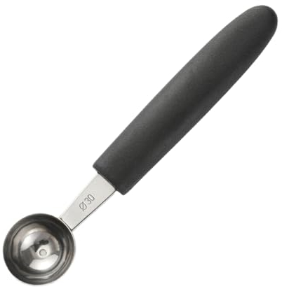 yuwqqoajv Scoop per Frutta e scavino per Melone in Acciaio Inossidabile, Durevole e Facile da Usare, Palette per Gelato in Acciaio Inossidabile, Palette per scavino per Melone, Rotondo da 30 mm