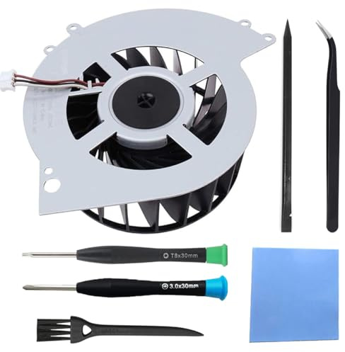 ZHUROUPU for PS4 Internal Cooling Fan for Sony Playstation4 CUH-12XX | 2000RPM, KSB0912HE-CK2M, High Speed, Low Noise, Fast Heat Dissipation, Smooth Gaming, with Repair Tools, Fix Overheating/Lag