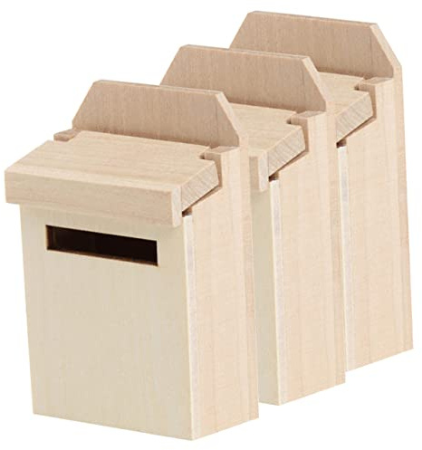 Lot de 3 mini boîtes aux lettres - Mini accessoires de bureau - Mini aménagement paysager - Boîte aux lettres - Jouet miniature pour enfants - Mini aménagement paysager