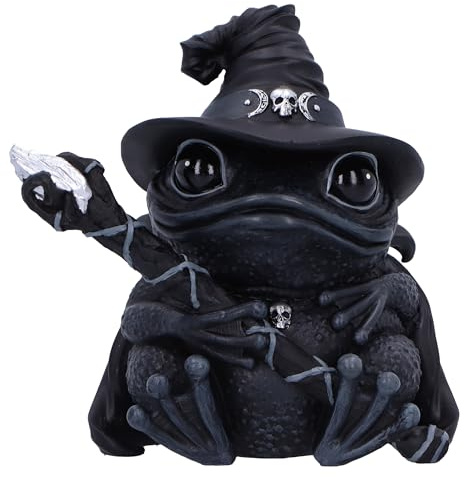 Nemesis Now Cult Cuties Asmoadeus Figurine 10cm, Black, Spooky Frog Gift | Resin, Cult Cuties Collectible Asmoadeus Figure, Scarily Adorable Occult Frog, Cast in the Finest Resin