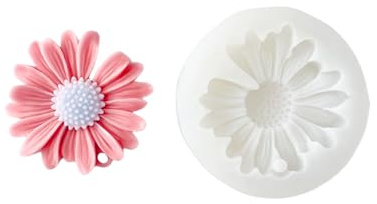 Moule à bougie en forme de marguerite 1 moule en silicone en forme de fleur avec trou pour aromathérapie savon, chocolat, bonbons, fondant, pâtisserie, dessert, décoration de maison