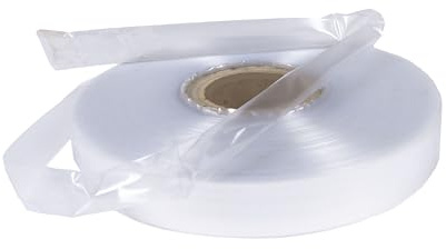 Kortpack - Transparente Schmale Schlauchfolie 5cm Breit x 500m Lang - 50my Dicke - Hochwertige Beutelfolie - Ideal für Saubere und Trockene Aufbewahrung