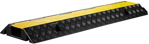 Wiltec Kanal Kabelbrücke 98 x 26 x 6,5 cm, Kabelkanal 15 t Tragkraft, Überfahrschutz bis 30 km/h, Kabel Trittschutz für Außenbereich, Schlauchbrücke aus PP und Gummi