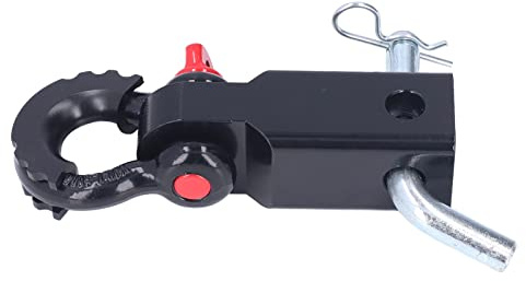 Shackle Mount Trailer Hitch Receiver, Trailer Arms, Steel Vehicle Recovery Towing Accessory for Cars, Trucks (Black