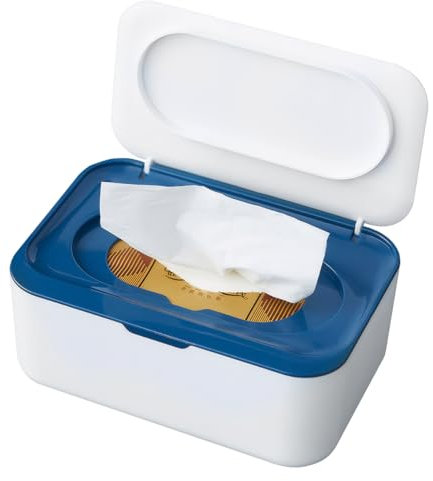 LiangYuanZen 3 tipos de colores, 19 × 13 × 7,5 cm. Práctica caja de almacenamiento LiangYuanZen para cocina, baño y oficina, caja para toallitas húmedas y papel higiénico (azul.)