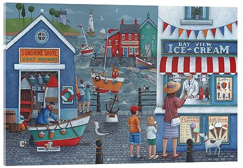Posterlounge Eis am Meer Acrylglasbild von Peter Adderley 90 x 60 cm Wandbilder Wanddeko