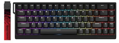 Madlions MAD 68 HE - Wooting Killer | Clavier Magnétique/Mécanique Gaming 65%| 8000Hz Polling Rate |Latence RT/Reset Ultra Export | 16,5M RGB | Web Driver | Magnetic Switch | US Layout QWERTY