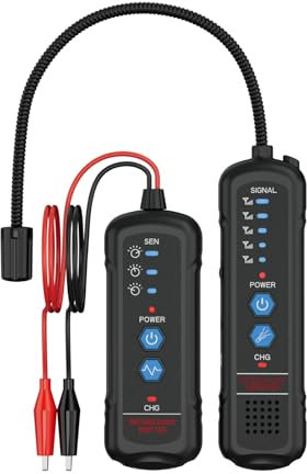 Rilevatore di Cavi Sotterranei con Batteria Ricaricabile - Localizzatore di Cavi a Bassa e Alta Tensione, Anti-Interferenza, Sensibilità Regolabile, Profondità di Rilevazione 2 Metri