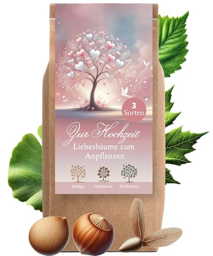 Hochzeitsgeschenk Anzuchtset Liebesbäume Hochzeitsgeschenke für Brautpaar Liebesbäume Geschenk Hochzeit kleine Aufmerksamkeit Hochzeitsbaum Baum Pflanzen Samen Set (Variante 5)