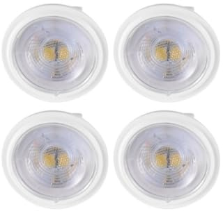 RUEHALF Dimbar GU4-stift MR11-spotlight for 4 personer, 3W 12V, 24V, 110V, plastbelagda aluminium-LED-lampkoppar(12V-24V Warm White)