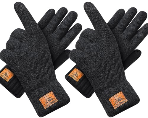 CHENMEI Winterhandschuhe Strickhandschuhe für Herren Damen - Touchscreen Wollhandschuhe, Warme Winterhandschuhe mit Fleecefutter,Wintergeschenke Outdoor für Männer und Frauen
