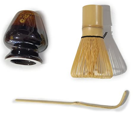 3 in 1 Japanese Matcha Set Safe Bamboo Whisk Teaspoon Tea Sets Indoor Beverage Shop Tea-Making Tools Accessories Birthday Gifts Yellow