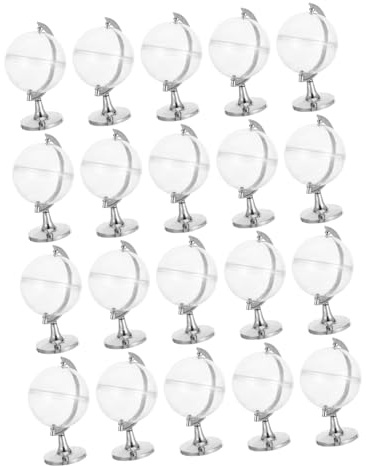 Homoyoyo 20 Piezas Cajas Pequeñas para Dulces Forma de Globo Contenedores para Regalos de Boda y Fiesta Transparente Reutilizable para Bombones y Joyas