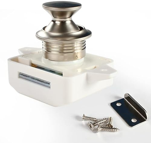 Diametro 26 mm Serratura a pressione for camper Camper Caravan Barca Cassetto Serrature a pulsante for ferramenta for mobili per Roulotte e Barche(Pearl nickel 4)