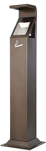 Enpvneer Posacenere da Pavimento, Portacenere Colonna da Esterno, Colonna di Fuliggine da Esterno, Portacenere Colonna for Cenere Verticale, per La Casa, All'aperto, Bar, Ufficio(Color:Marrone)