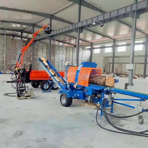 High Power 5–30 Ton Hydraulic Firewood Log Splitter, Professional Large Log Wood Splitting Machine for Forestry, Ranch & Commercial Firewood Processing