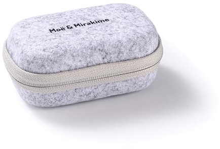 Moë & Mirakime Organizador compacto para cables, funda protectora de fieltro para cables, cargadores, auriculares, tarjetas SD y USB, bolsa de viaje a prueba de golpes, 91 x 50 x 37 mm