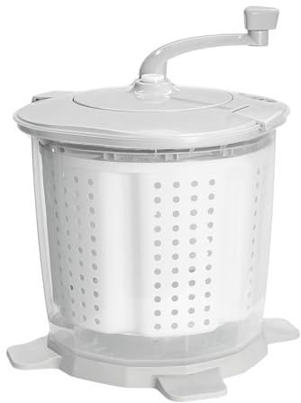 SUNNYNEST Portable Mini Hand Crank Washing Machine 2-in-1 with Spin & Dehydration Basket, Manual Laundry Washer No Electricity Required, Compact for Dormitory, Apartment, Small Space Laundry