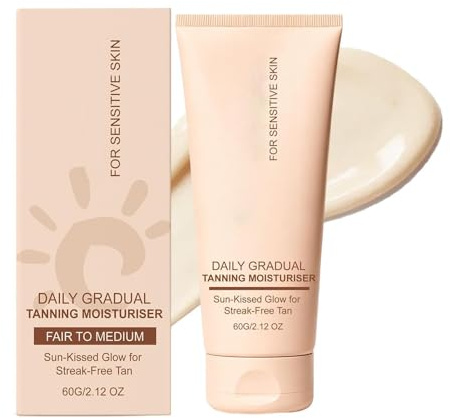 Crema Autoabbronzante, Lozione Autoabbronzante, Formula con Protezione UV, Trattamento Abbronzante a Lunga Durata, Sistema Idratante e Abbronzante per il Corpo, Bronzer per la Pelle Non Unto