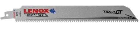 LENOX TOOLS 2014224 8TPI Lazer Ct 9108RCT - Hoja de sierra recíproca de 9 pulgadas, 1 unidad