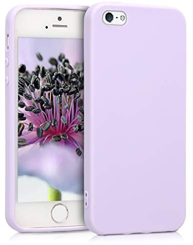kwmobile Housse Compatible avec Apple iPhone SE (1.Gen 2016) / iPhone 5 / iPhone 5S Coque - Housse de téléphone Protection Souple en Silicone - Lavande