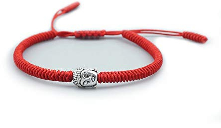 EXINOX Traditionellt tibetanskt armband | män kvinnor | justerbar | Buddha-huvud, justerbar, bomull,, Ajustable, Bomull