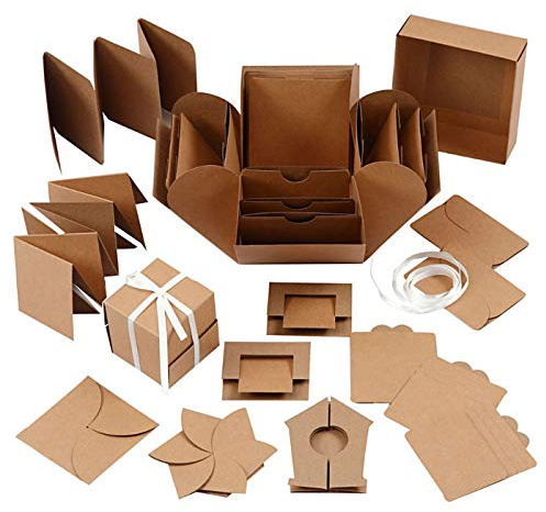 NEU Geschenkbox/Explosions-Box, natur-beige