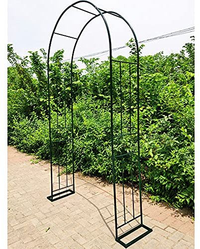 SSHHM Padiglione da Giardino in Metallo per Rose,Con Base Staccabile,Arco Sostegno per Rampicanti Decoration/B / W2.2×H2.4m