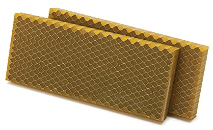 Woodriver Acrylic Honeycomb Knife Scale - Yellow- 3/8 X 2 X 5 - 2-Pieces