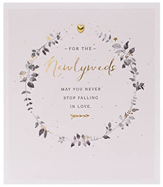 UK Greetings Wedding Card for Him/Her/Friend - Wreath Design