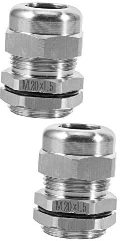Mikikit 2pcs Armoured Cable Junction Box Strain Relief Cord Connector Outdoor Cable Connector