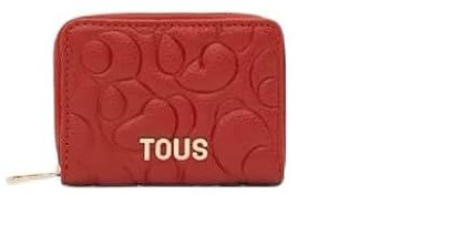 Tous Monedero De Piel Roja, para Mujer, Medidas 8 x 10,5 x 2 cm, Colección Tous Greta