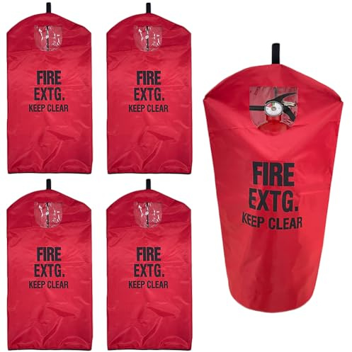 Funda para extintor de incendios, funda protectora resistente contra rasguños y arañazos, 5 unidades (13-20 libras)