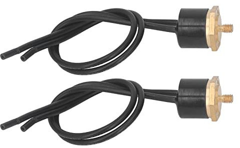 Risegun Interruttore termostato M4, 2 pezzi, impermeabile, M4 40 ℃ KSD301, interruttore di controllo termico con filo, 250 V