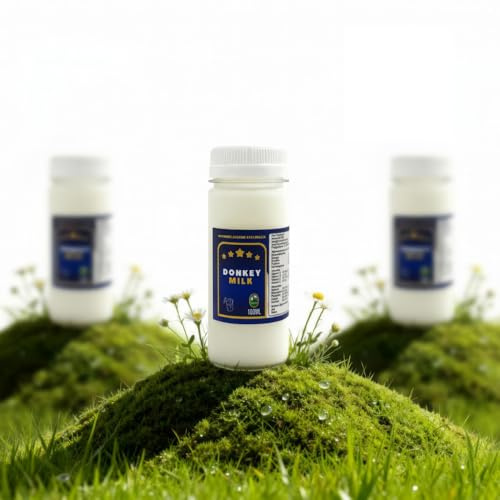 DON DONKEY'S® Eselsmilch 1L | 10 x 100ml Flaschen | Frische Milch für Ernährung & Hautpflege | Gekühlter Versand für Frische & Qualität