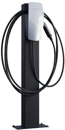 Tesla VoltStand Colonne de charge avec plaque de base Noir