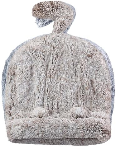 Katze Winter Schlafsack, Katzenschlafsack für Zimmerkatzen, weicher Plüsch großer Katzensack selbstwarmes Katzenbett, gemütlicher Halbgeschlossenes Haustierschlafbett (B, 55x60cm)