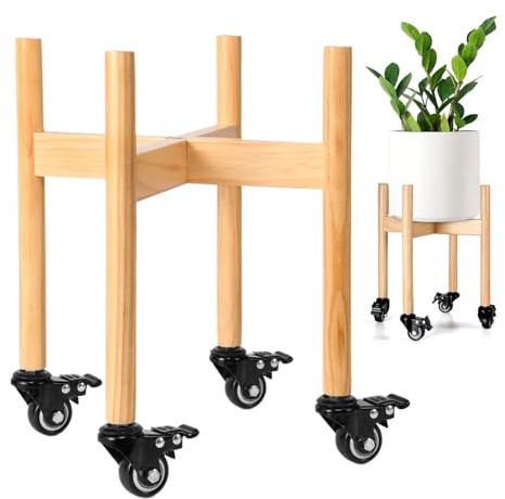 Generisch Blumenständer Mit Rollen, Pflanzenständer , Pflanzenroller Outdoor Wetterfest, Beweglicher Blumenhocker Blumentopfständer Für Innen, Draußen, Garten, Balkon