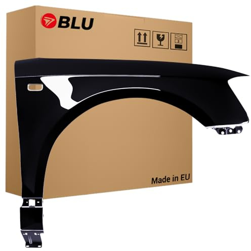 BLU Kotflügel Passend für Audi A3 8P II-generation LY9B Rechts Schwarz | 2003-2008 | Vorderseite Vorne | Lackiert | Einbaufertig