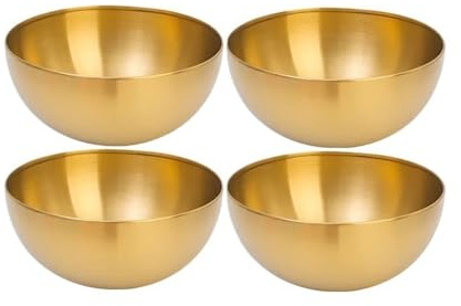 Cuenco de metal for ensaladas Cuenco for mezclar Cuencos for desayuno Cuencos for ensaladas de frutas Cuenco de metal multifuncional Elementos esenciales de cocina Fácil de limpiar Adecuado for cenas