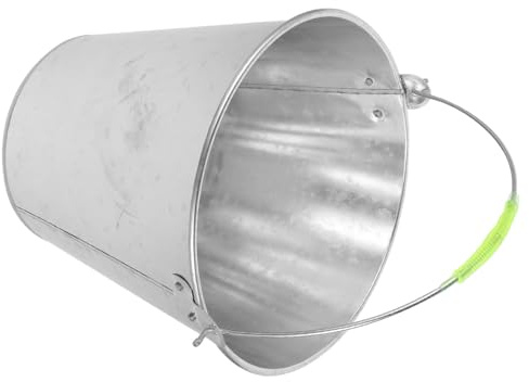 TOPPERFUN Cubo De Limpieza De Metal Cubo Portátil Multiusos Hogar Asa De Agua De Gran Capacidad