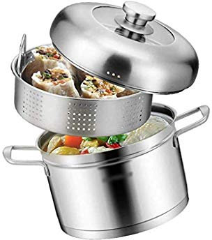 Vaporera de Acero Inoxidable Estilo japonés, Olla de inducción de Tres Capas con Fondo Compuesto Grueso, Olla doméstica con Sopa ()