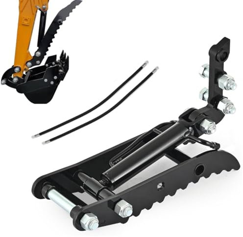 Hydraulischer Daumenclip für Anbaugeräte für Minibagger, Zubehörsatz für kleine Bagger, Hochleistungs-Hydraulikbagger, zum Aufnehmen von Baumstämmen, Steinen und Schutt,Threeholethumbclip