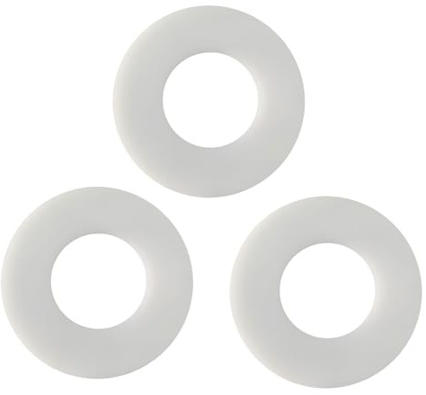 3 PCS Flush Value Seal,Parts Washer,Toilet Flush Seal Ring Silicone,Replacement Washers for Toilet Cisterns Repair,White