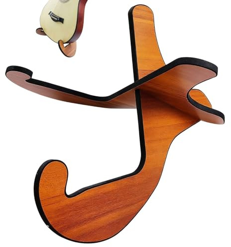 Lyivisk Support de guitare en bois pliable en forme de X - En contreplaqué solide avec rembourrage en mousse - Universel - Pour guitare acoustique, guitare électrique, basse - Peu encombrant
