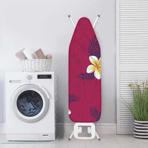 BüGelbrettbezug 120x40 Rot üBerzug BüGelbrett FüR DampfbüGeleisen, Mit Hitze- Und Dampfreflektion FüR Schnelleres BüGeln, Mit Elastischem Gummizug